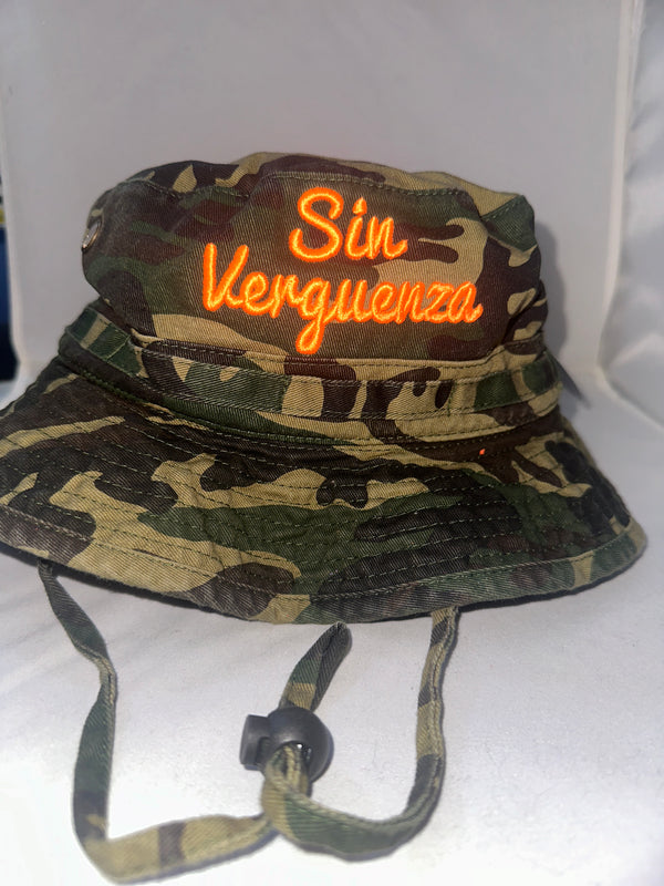 Sin Verguenza Camo Bucket Hat